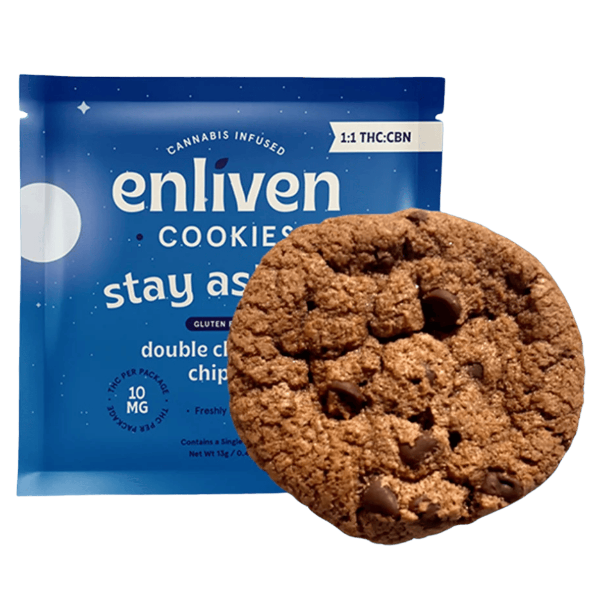 COOKIE | DOUBLE CHOCOLATE CHIPZZZ | 1:1 THC:CBN | 10MG | 1PK