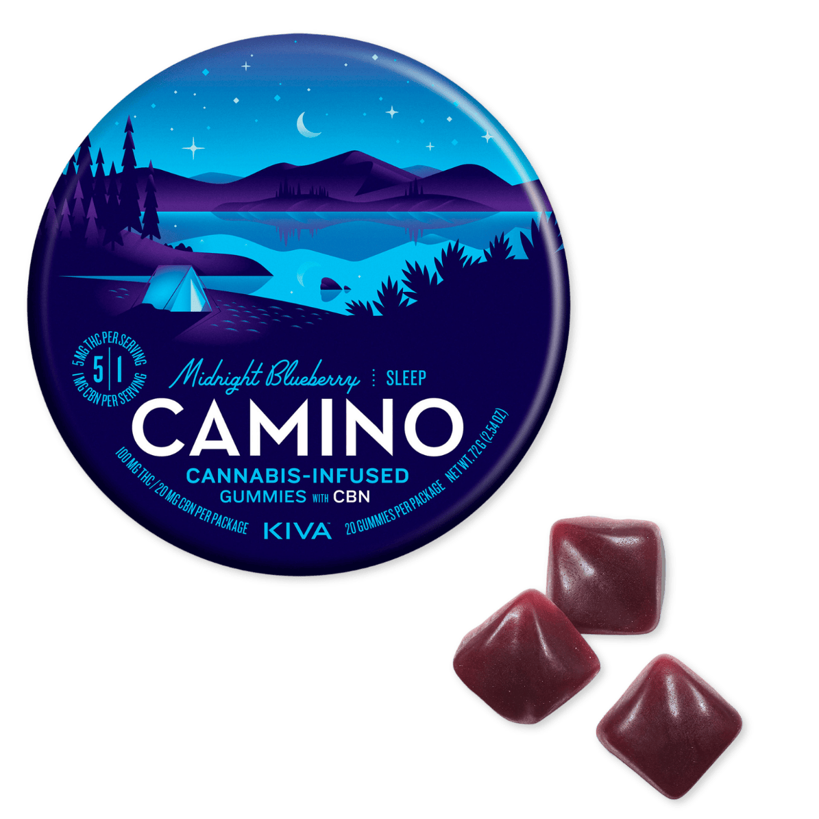 GUMMY | MIDNIGHT BLUEBERRY 5:1 CBN | 100MG | 20PK