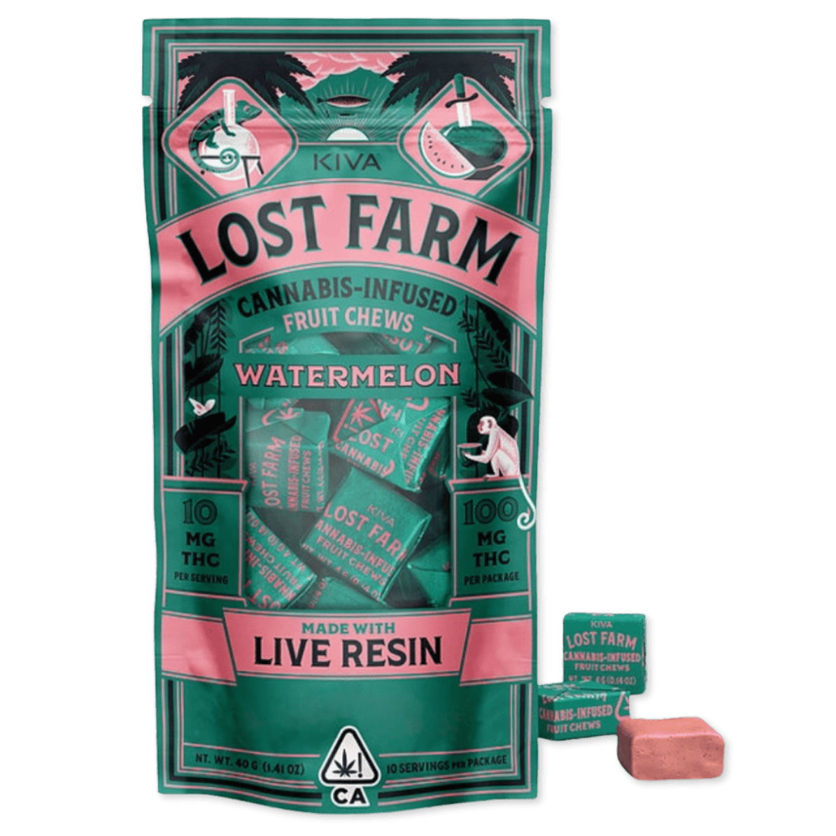FRUIT CHEW | LIVE RESIN | WATERMELON | 100MG | 10PK