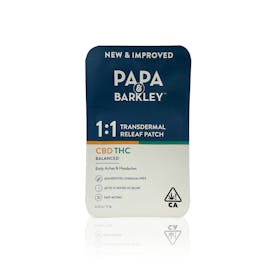 Papa & Barkley | 1:1 Balanced | Transdermal Patch | 0.5g