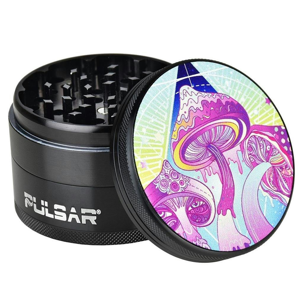 Pulsar - 4 Piece Grinder - Melting Mushroom - 2.5"