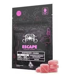 ESCAPE - RASPBERRY COUGH 1:1 THC:CBC GUMMIES 100MG