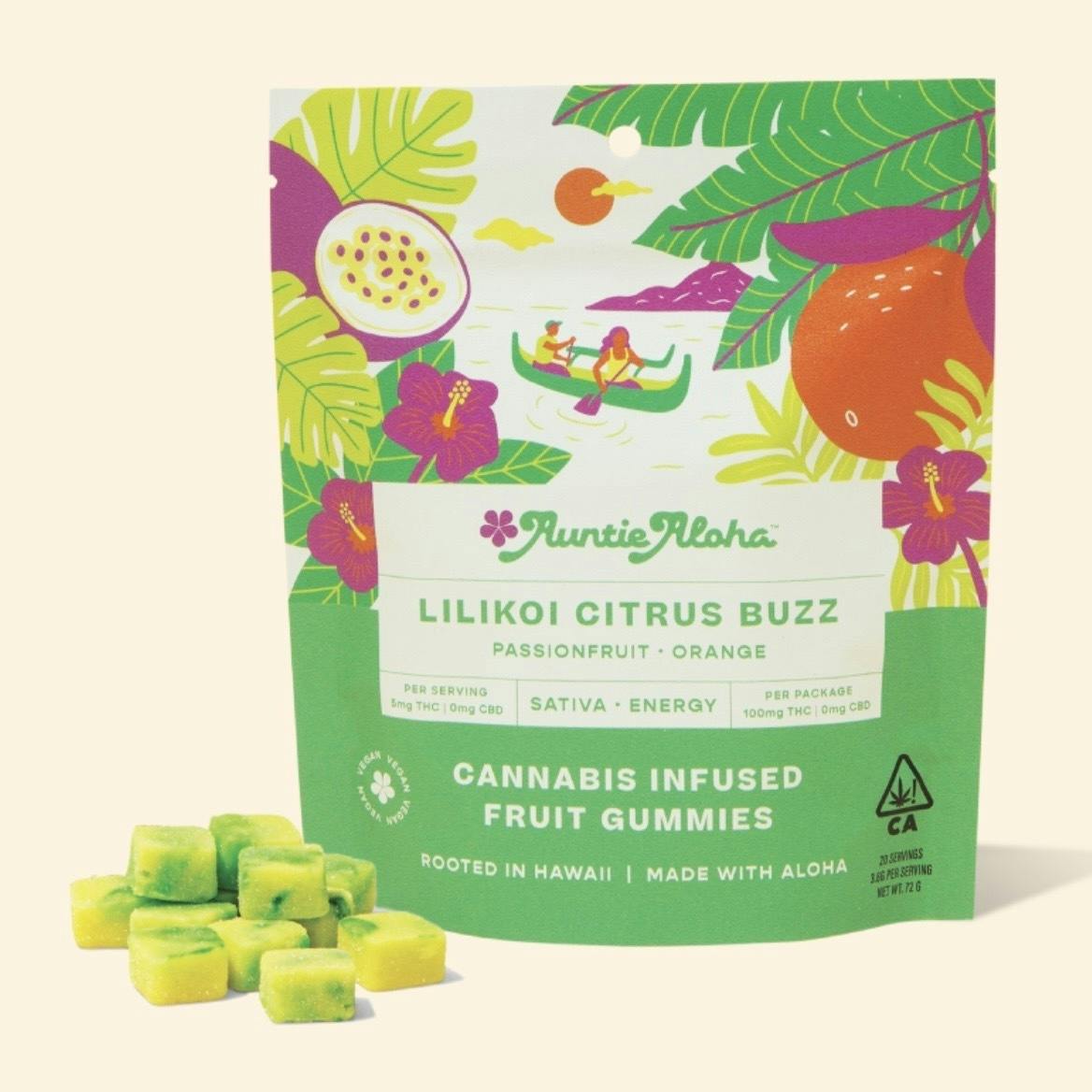 LILIKOI CITRUS BUZZ 100MG - 10PK GUMMIES