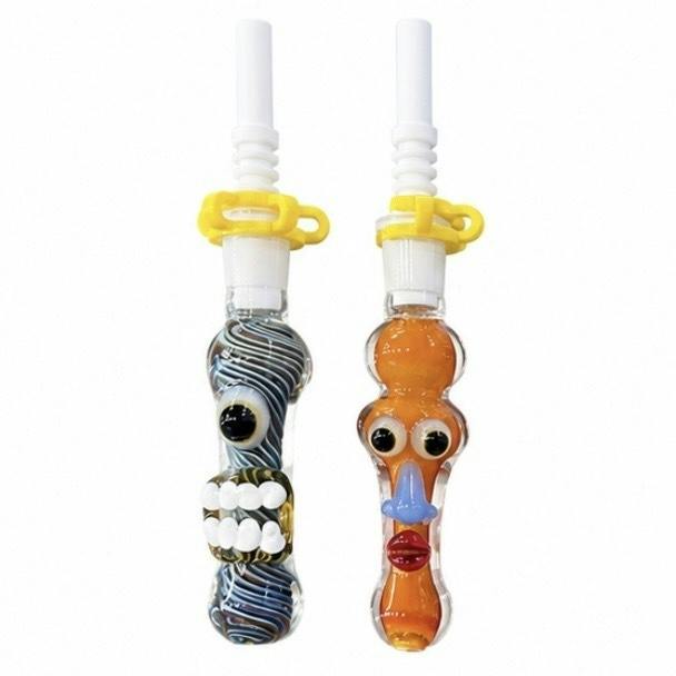 7" GLASS MONSTER FACE NECTAR COLLECTOR