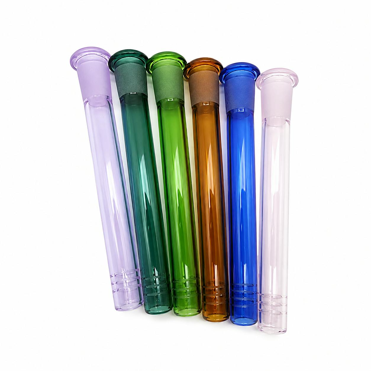 6" COLORED GLASS DOWN STEM
