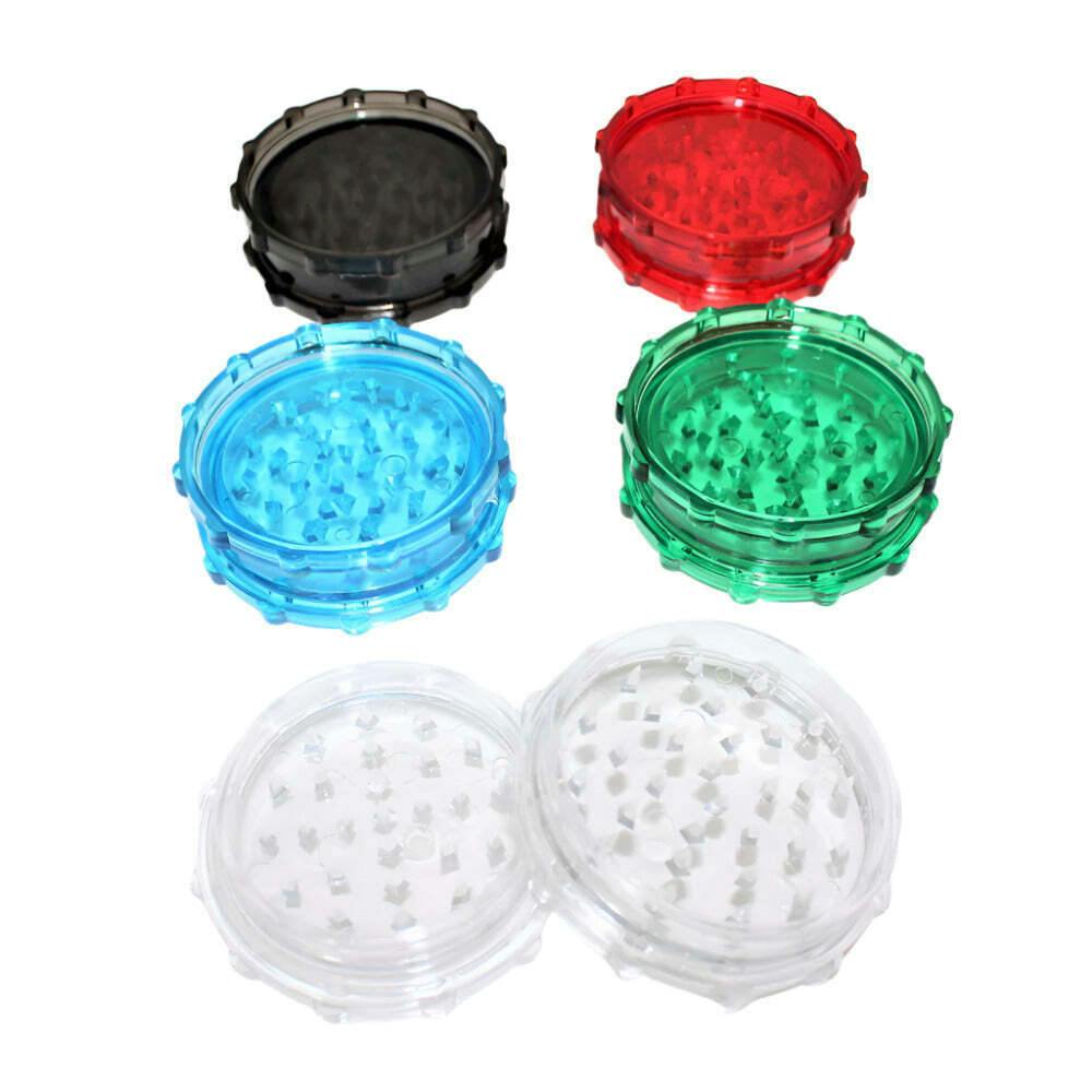 3” CLEAR PLASTIC GRINDER - ASSORTED COLORS