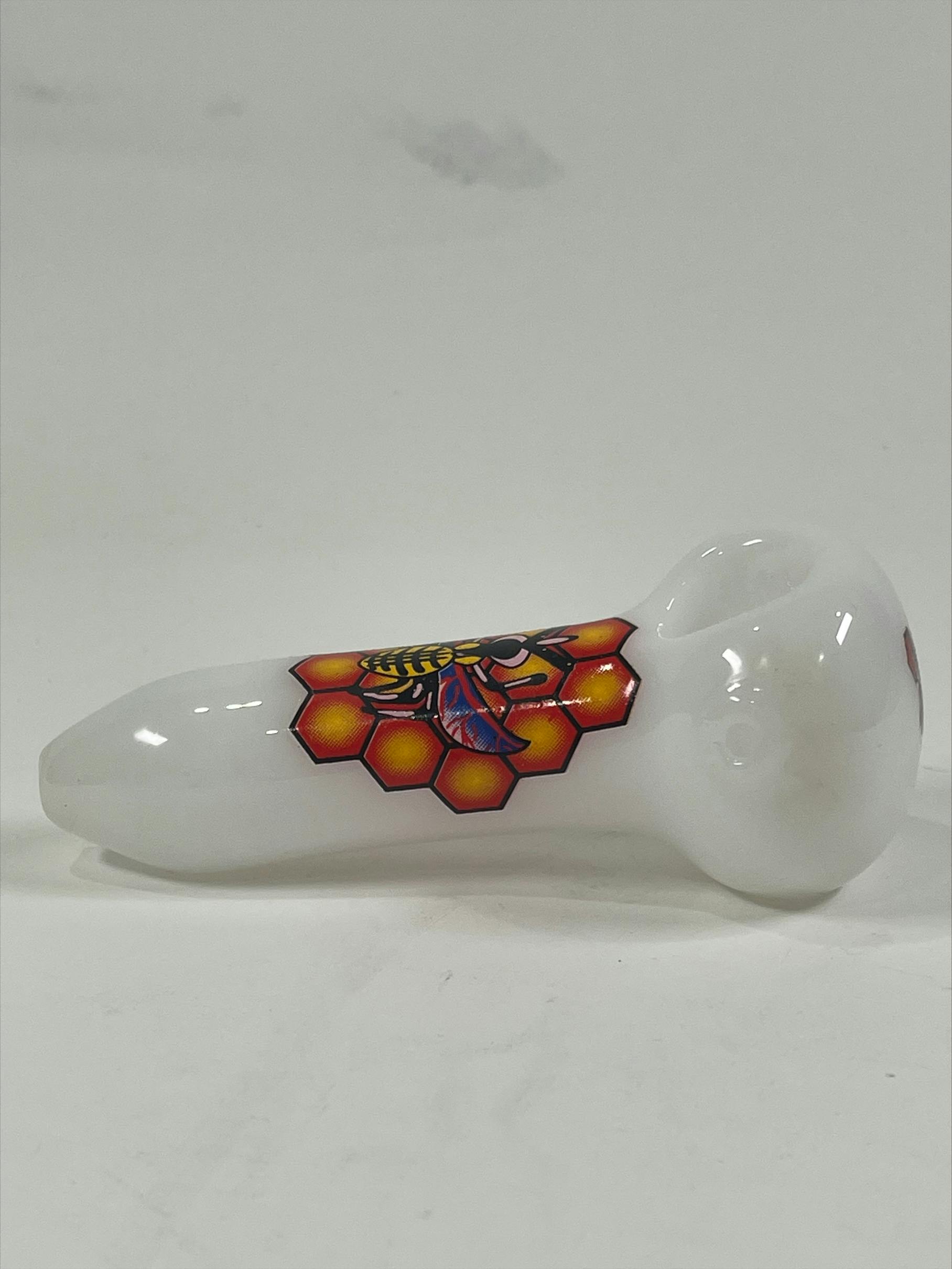 Bamboo Blaze - Glass 4 Inch Honeycomb Bee Pipe