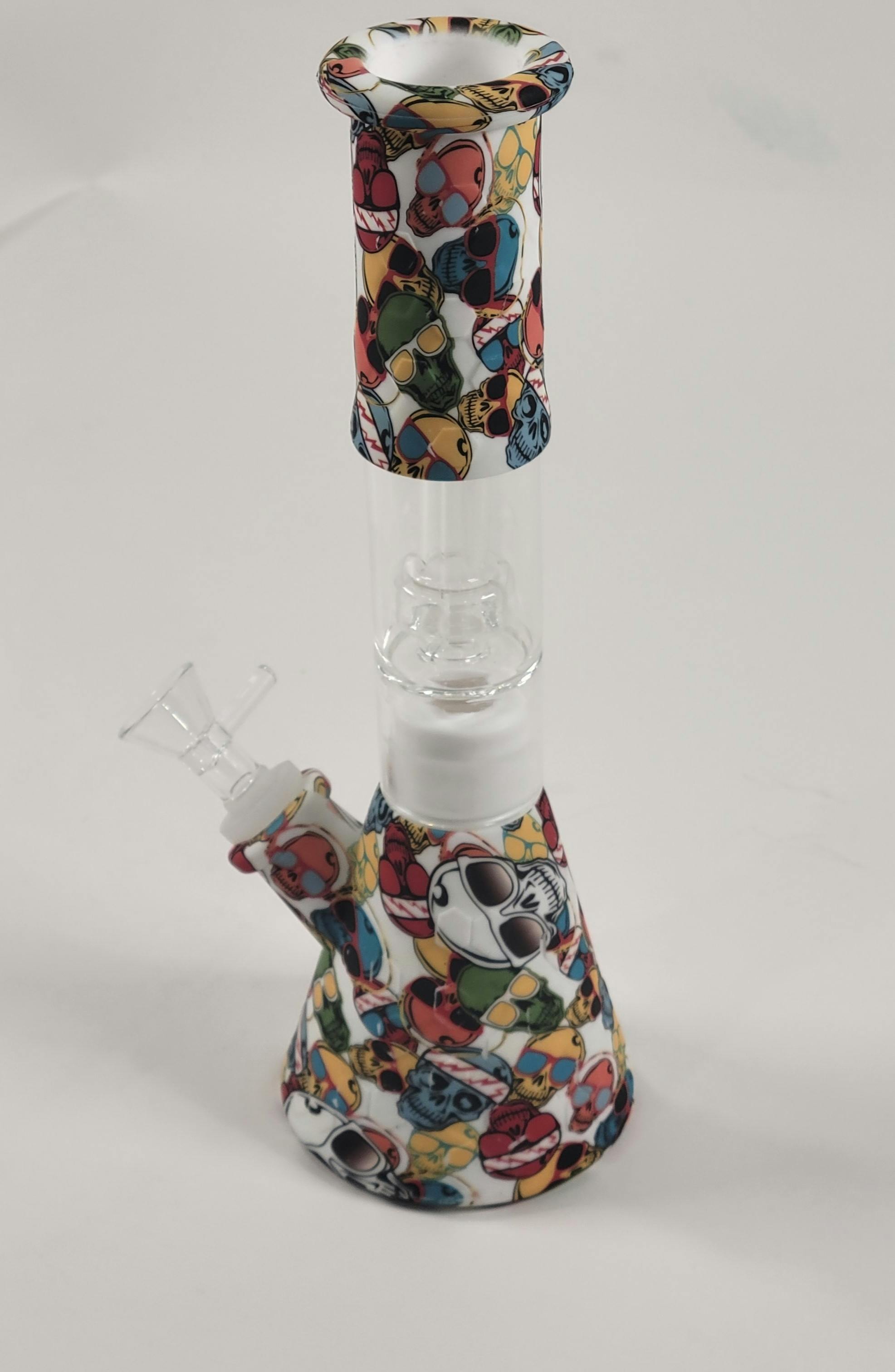 Bamboo Blaze - Silicone Glass Middle Bong - Pattern/Assorted