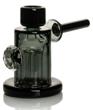 Red Eye Glass 6" Glamour Hammer Bubbler W/Arm Tree Perc & Diamond Marble Assorted Colours