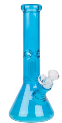 10" Tall Day Glow Beaker Tube w/Dome Perc Bong Assorted Colours