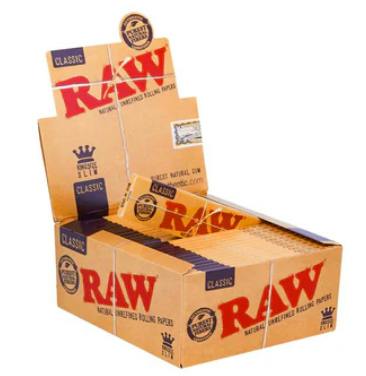 Raw Classic Natural Unrefined Hemp Rolling Papers King Size
