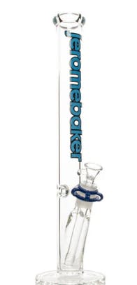 Jerome Baker 16" Tall Straight Base Bong W/Clip Assorted Colours