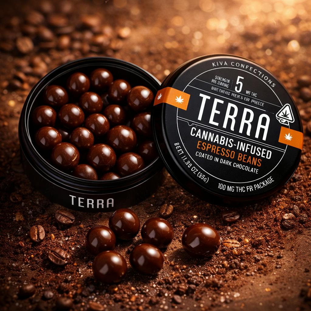 Kiva Terra Bites - Dark Chocolate Espresso Beans 100mg