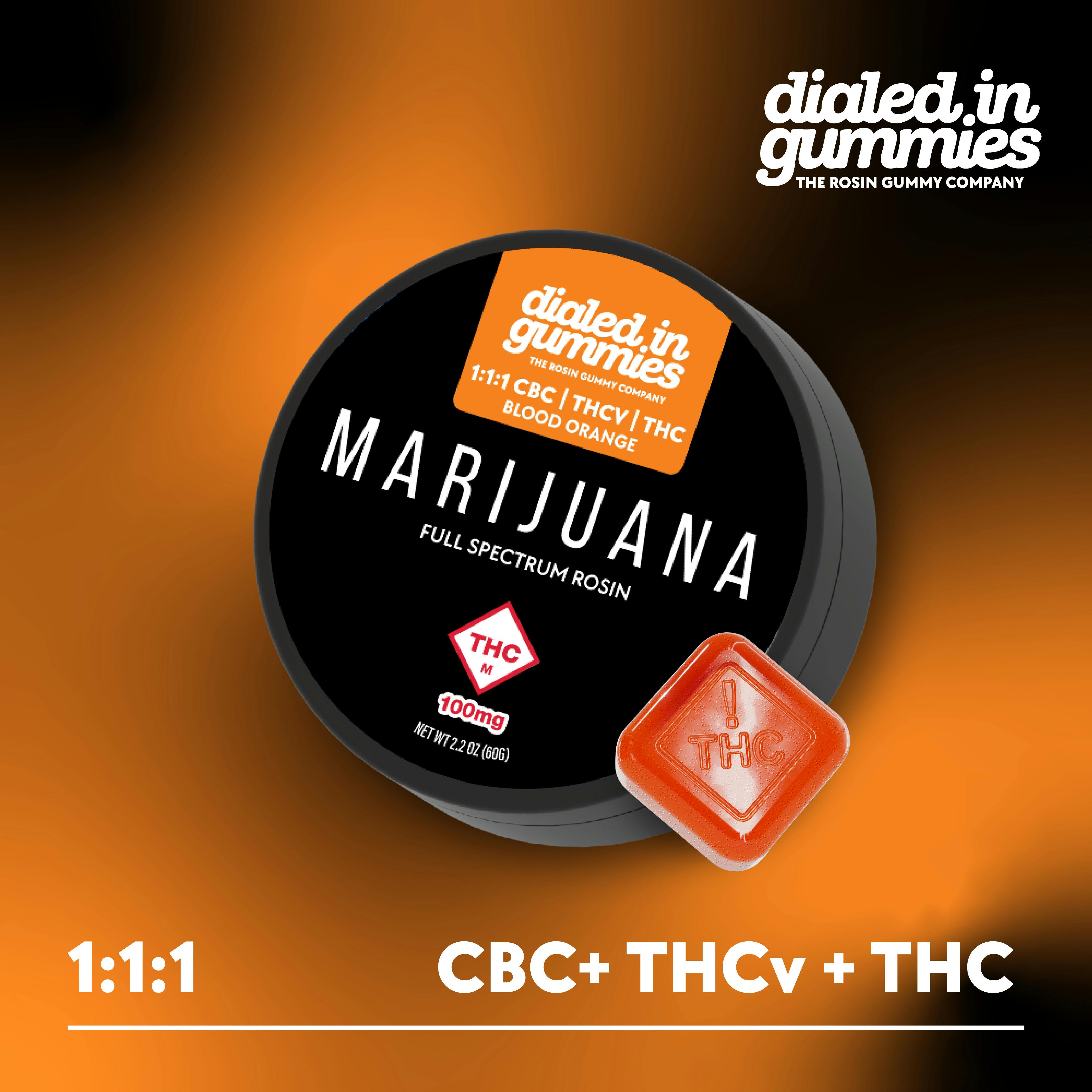 Blood Orange | THC:THCV:CBC Rosin Gummies | 100mg (10pcs)