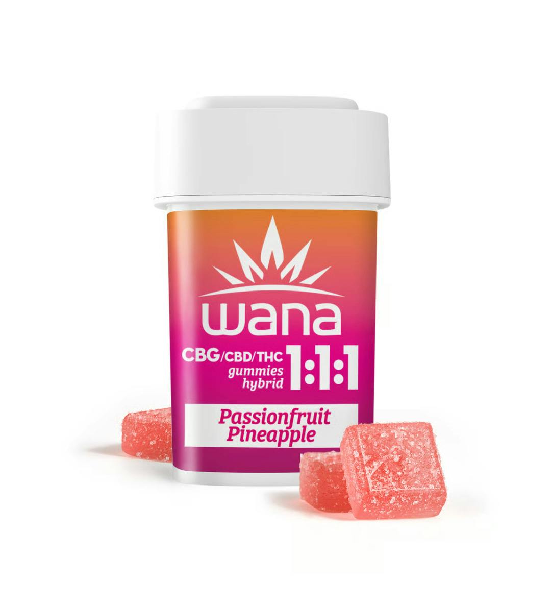 Passionfruit Pineapple | 1:1:1 CBD:CBG:THC Gummies | 100mg (10pcs)