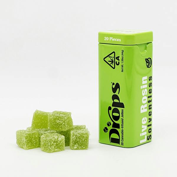 Drops - Live Rosin Gummies 20pc - Lime 100mg