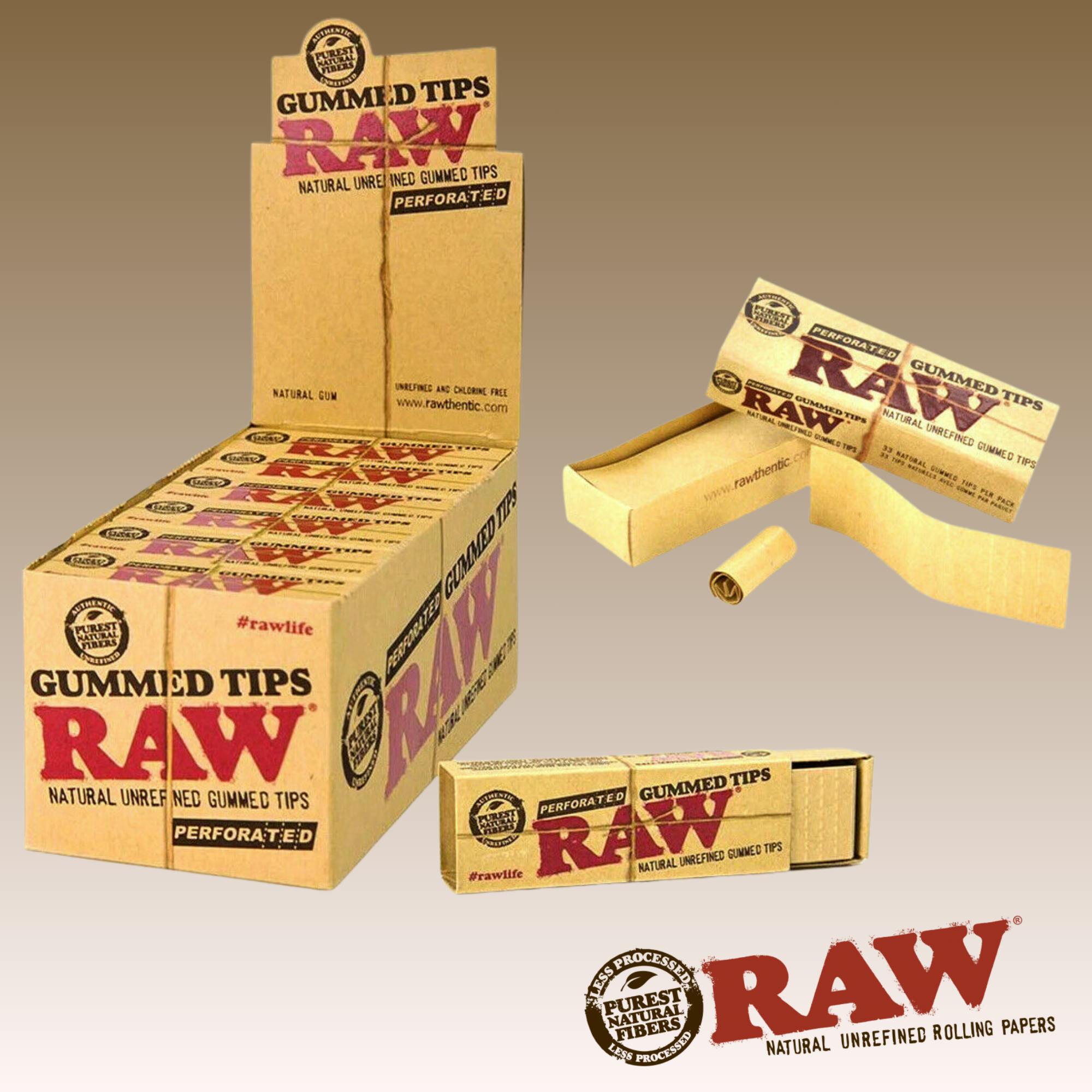 Raw - Tips Pregummed and Perforated Pack of 33