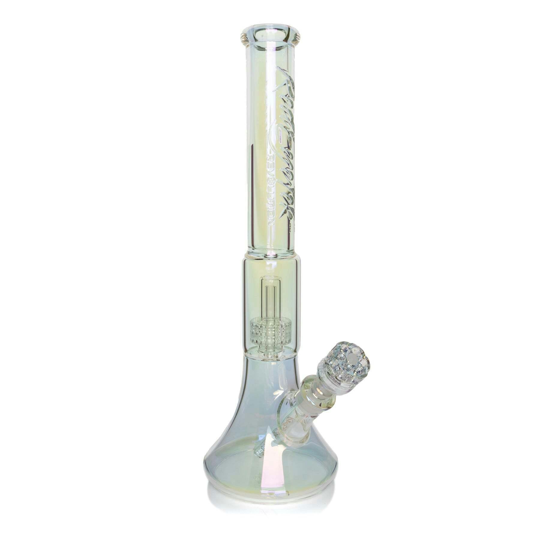 Red Eye Tek 19" Tall 7mm Thick Rainbow Metallic Terminator Finish Revolution Dual Chamber Bell Ba...