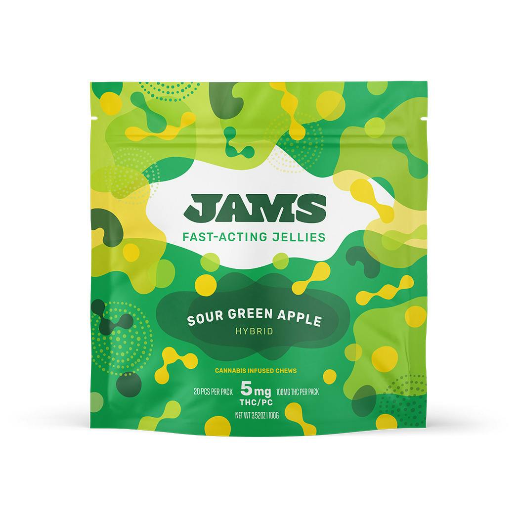Jams Nano Gummies 20pk (100mg) Sour Green Apple