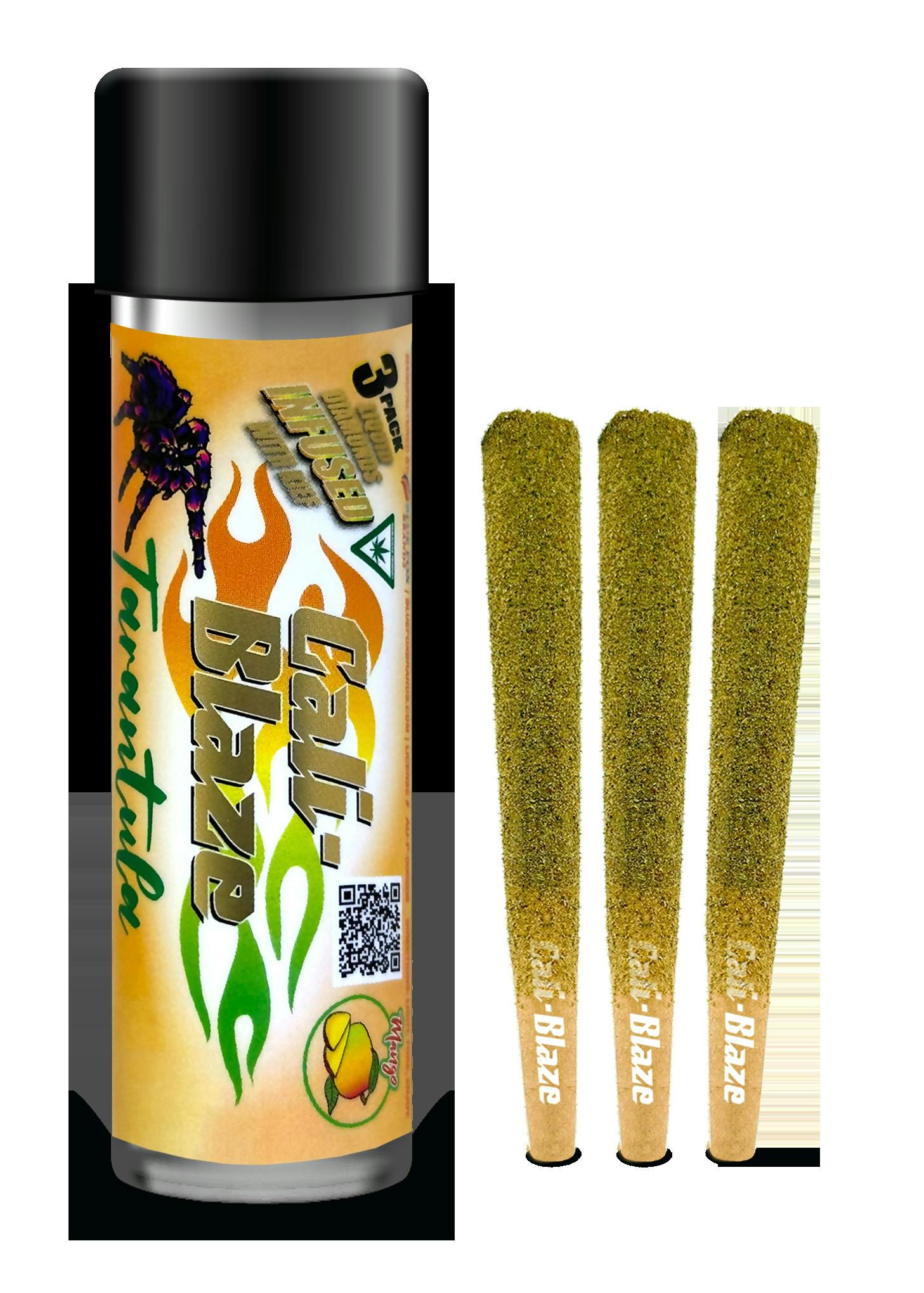 Cali Blaze Tarantula Infused PreRolls (3 x 1.0g) Mango
