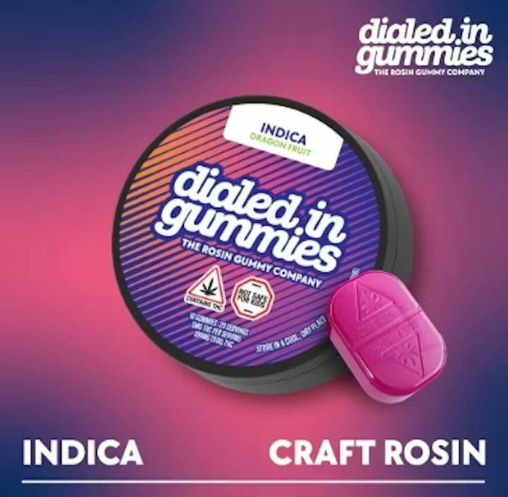 Dialed In Classic Rosin Gummies 20pk (100mg) Dragon Fruit