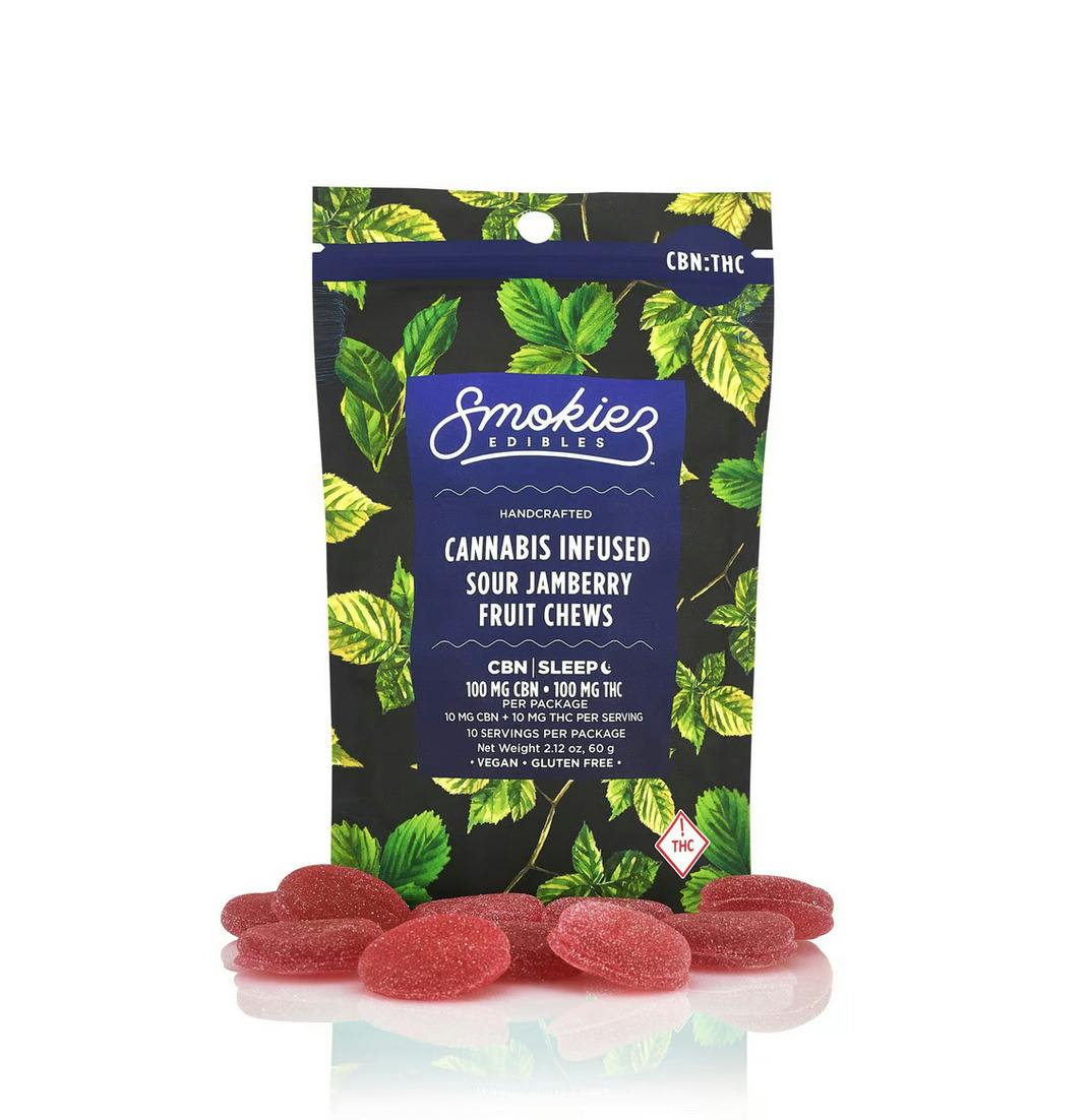 Sour Jamberry Fruit Chews (1:1 CBN:THC) [10pk]