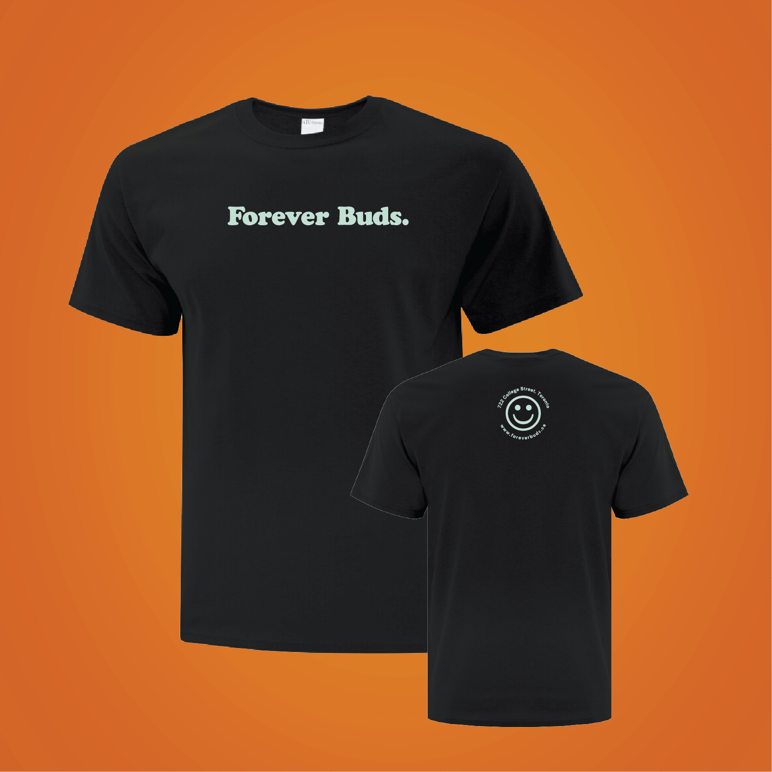 Forever Buds T-Shirt 1Line Logo - Medium Black