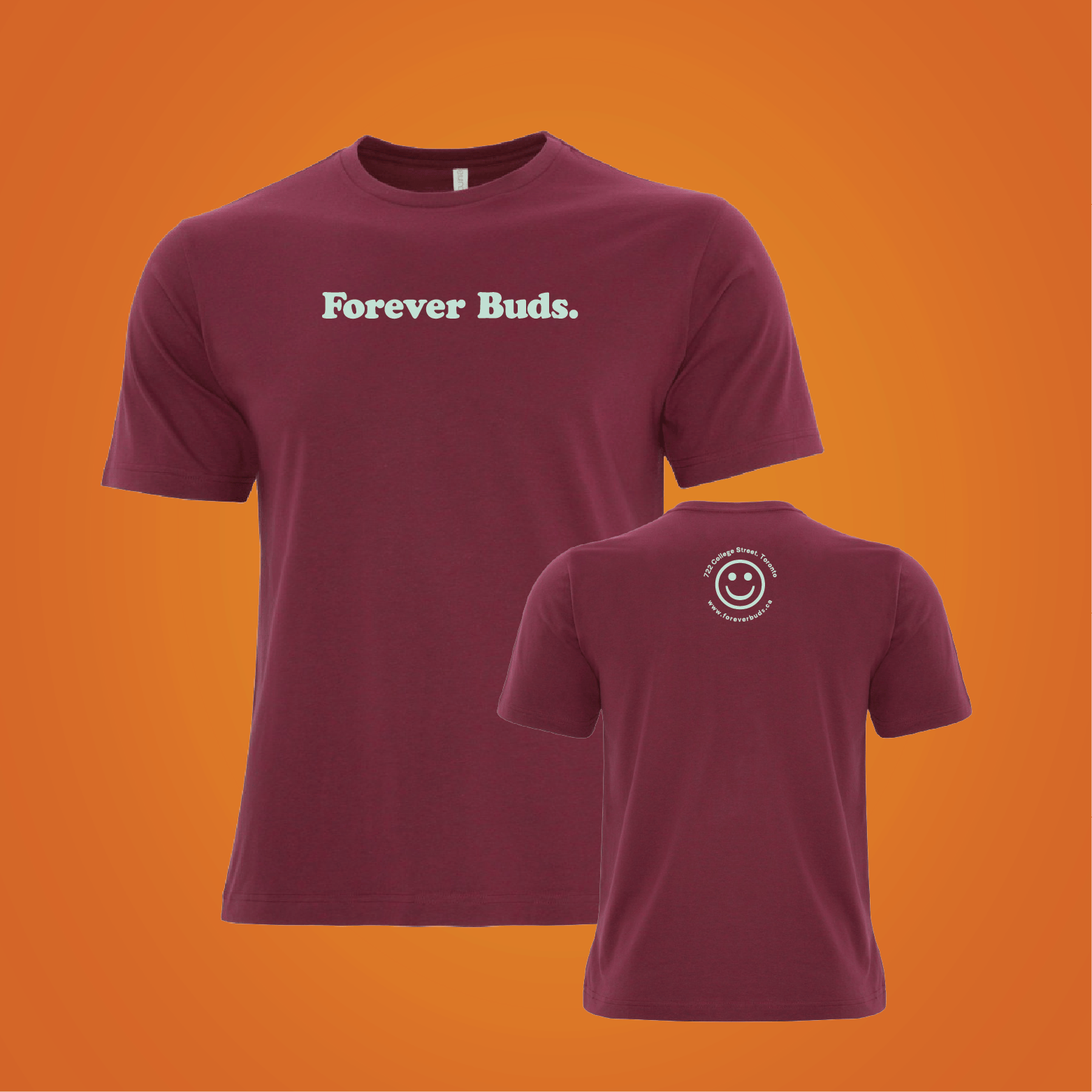 Forever Buds T-Shirt - 1Line Logo - Maroon XLarge