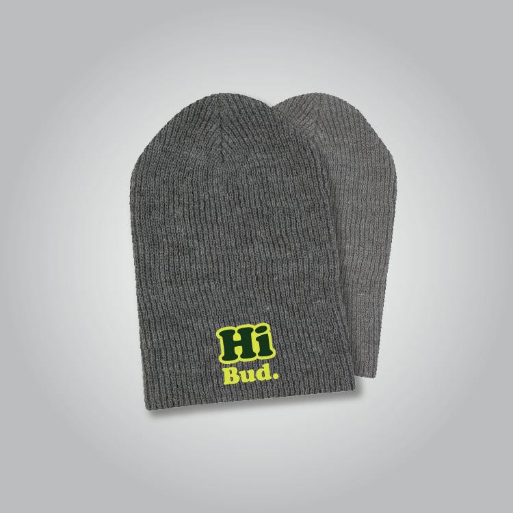 Grey - Hi Buds - Lime Green