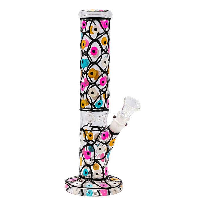 HAND PAINTED 10 INCHES GLASS BONG