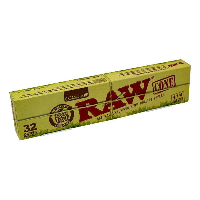 RAW ORGANIC PRE ROLLED CONES 1 1/4 32 PACK