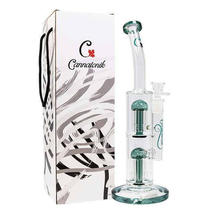 Cannatonik Double Percolator 14 Inches Glass Bong