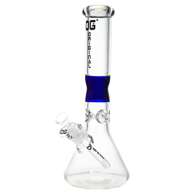 14" 7mm OG Original Assorted Colours Ring Beaker Bong