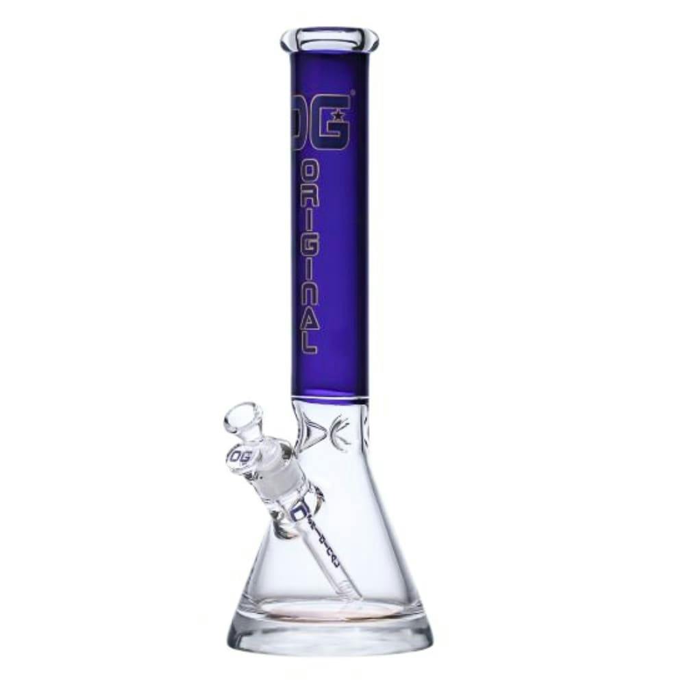 16" 7mm OG Original Blue Coloured Beaker Bong