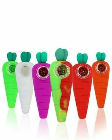 4" Carrot Silicone Hand Pipe
