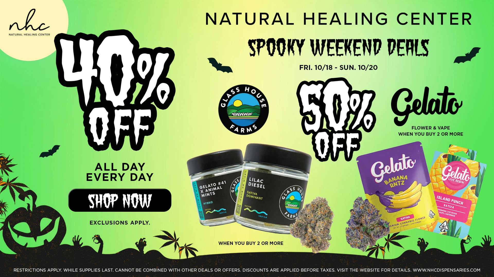 🎃4050 OFF👻SPOOKY WEEKEND at Natural Healing Center Lemoore Weedmaps