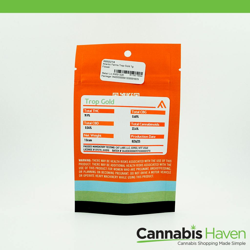 Atlantic Farms Trop Gold 1g Flower