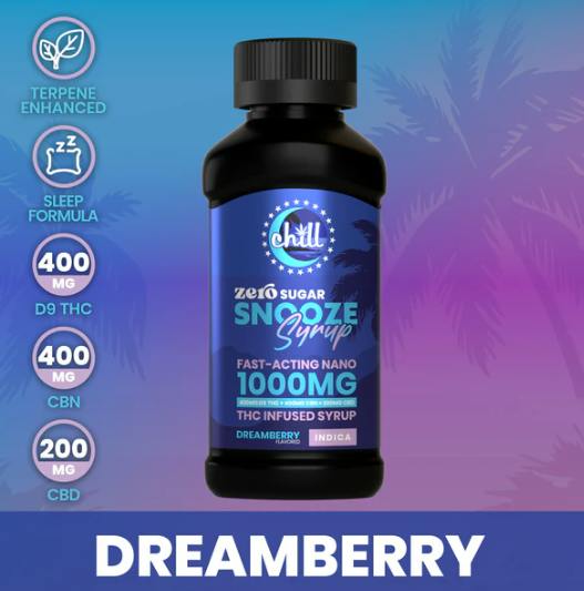 Dreamberry Snooze | Chill Medicated | 1000mg Syrup Sugar Free (I) at Canna Retreat Recreational Dispensary