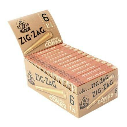 Zig Zag 1-1/4 Unbleached Cones - 6pk