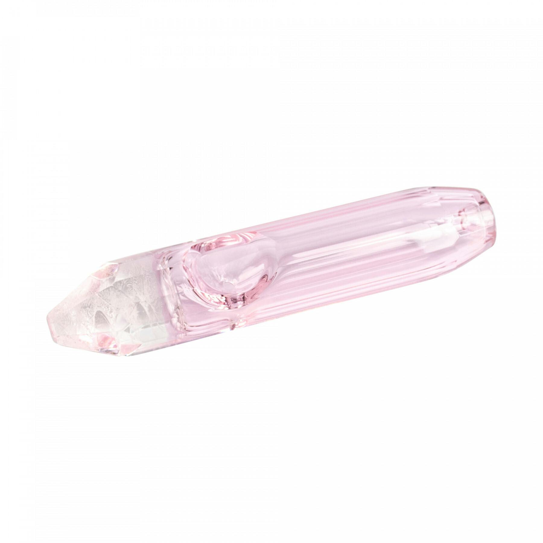 4.5" Pink Crystal Hand Pipe