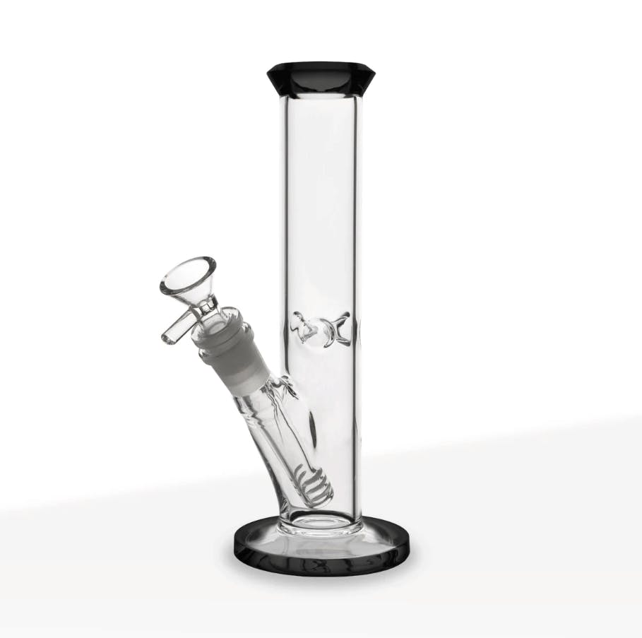 Biohazard: Water Pipe 4mm Color Straight 9 - Glass - Various Colors