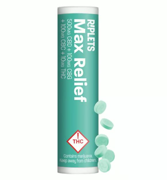 Ripple Riplets - Max Relief 500mg CBD|100mg CBG|100mg CBC|10mg THC