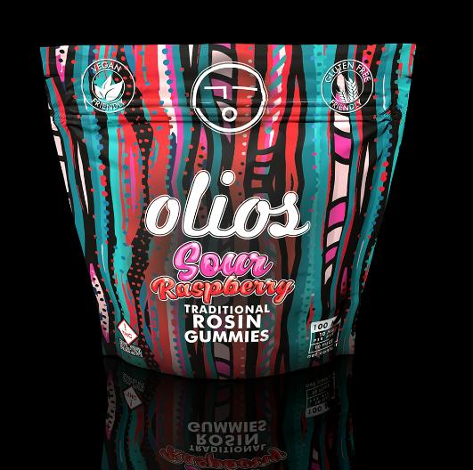 Olio - Sour Raspberry Rosin Gummies 100mg