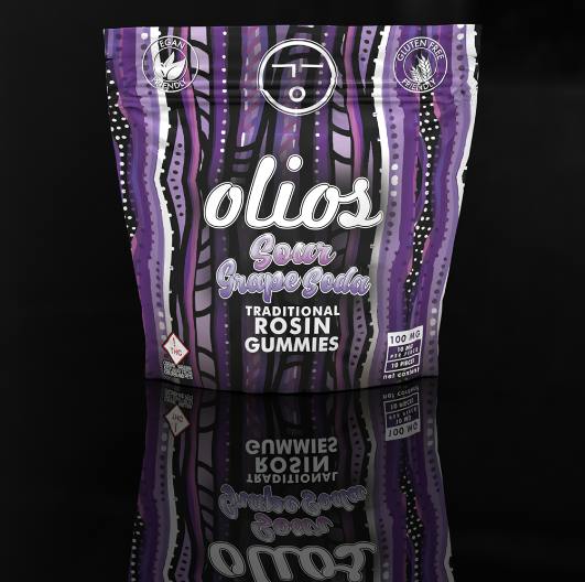 Olio - Sour Grape Soda Rosin Gummies 100mg