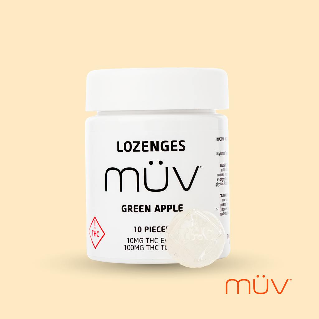MÜV Green Apple Lozenges 100mg [10-Pack] at MÜV Cannabis Dispensary