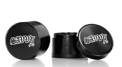 Savvy 4 Piece Aluminum Grinder 4 piece at MÜV Cannabis Dispensary