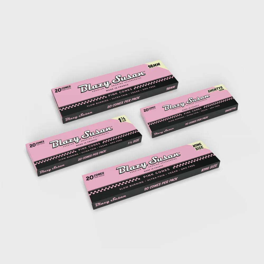 Blazy Susan Pink Cones 98mm 20pk Slide Box