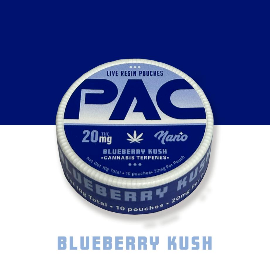 PAC | Blueberry Kush | Nano Live Resin Edibles | 200mg | 10ct | 20mg/ea