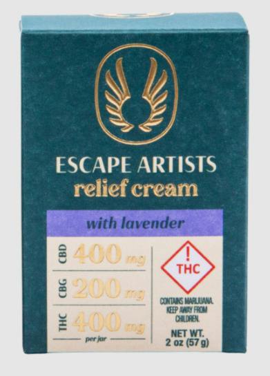Escape Artist - 2:2:1 Lavender Relief Cream (400MG)