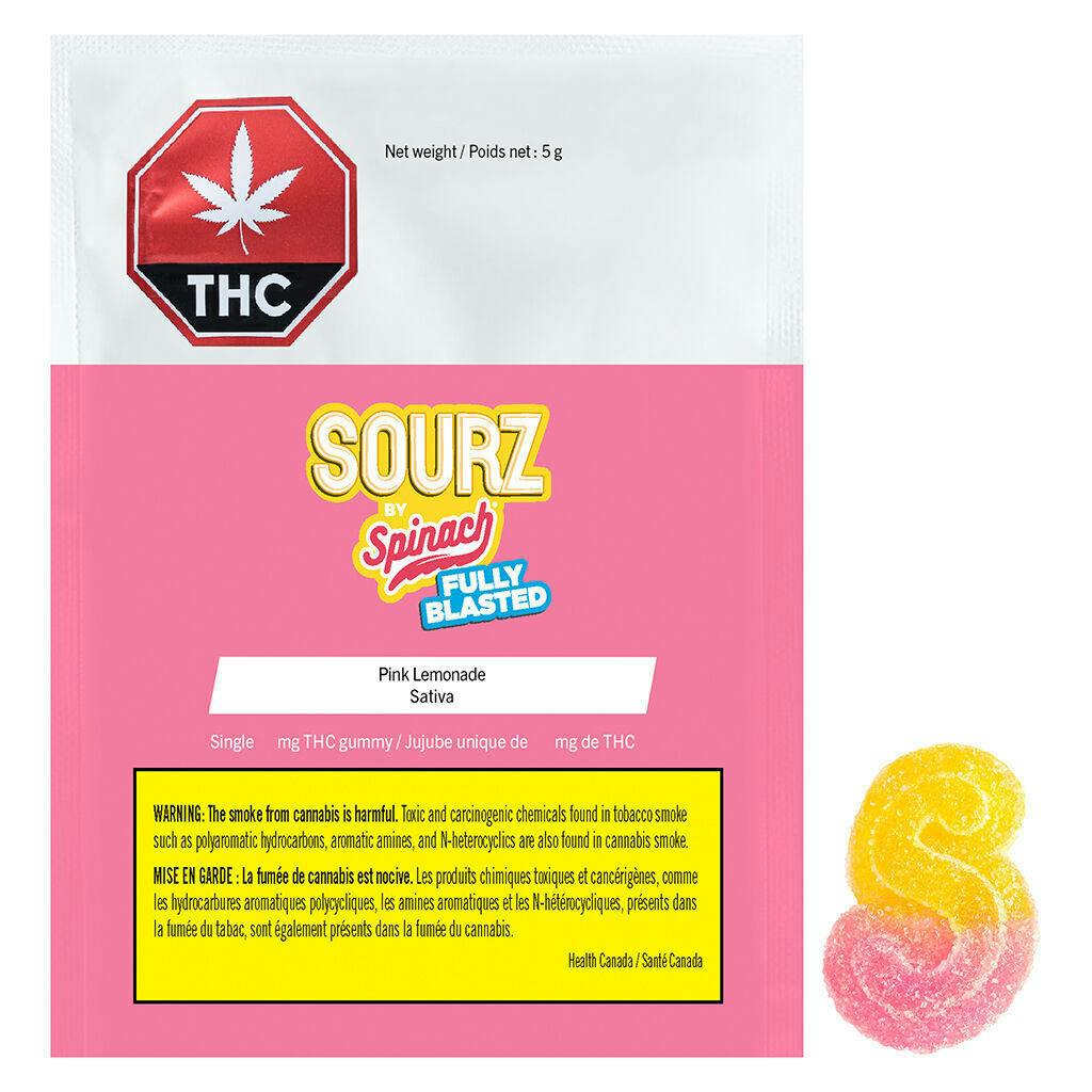 Fully Blasted Pink Lemonade Sativa Gummy SOURZ by Spinach 1 pack